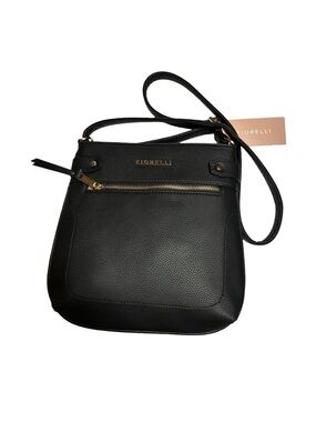 Fiorelli Black Pebbled Lila Crossbody with Front Zip Pocket